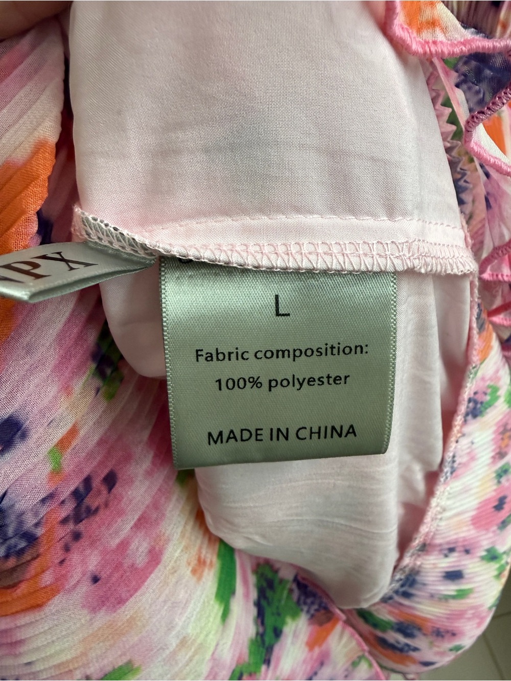 NWT Pink Tiered Floral Maxi Dress - Size L - Picture 3 of 4